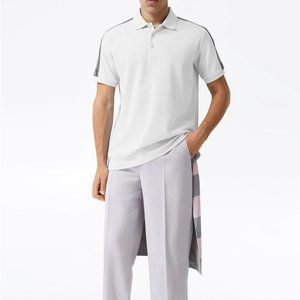 NWT Burberry Logo Tape Polo Collar Shirt - Small